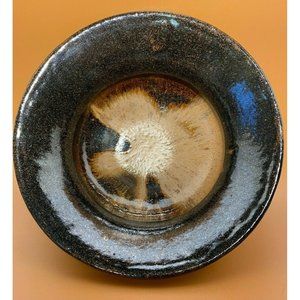 David Salk Early Pottery Bowl Circa 1960-70 Heavy Clay Signed Collector 10.5"